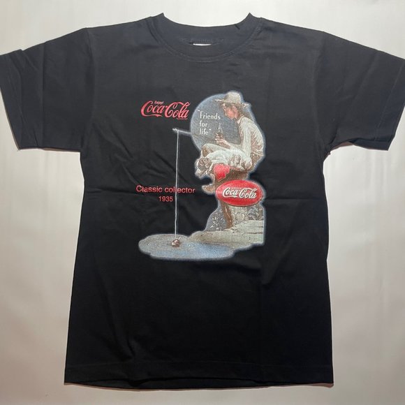 Short Sleeve T-Shirt "Fishing", Black or Dark Navy, Unisex, Adult/Kid, Small 17" - Picture 2 of 4